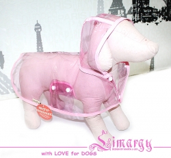 Накидка-дождевик для собак "Дождик" розовая