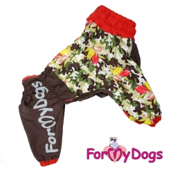 Дождевик FMD "Камуфляж-цветы" для средних и больших собак на мальчика