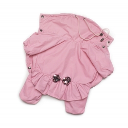 Дождевик для собак на шёлке Lim Bow розовый для девочки