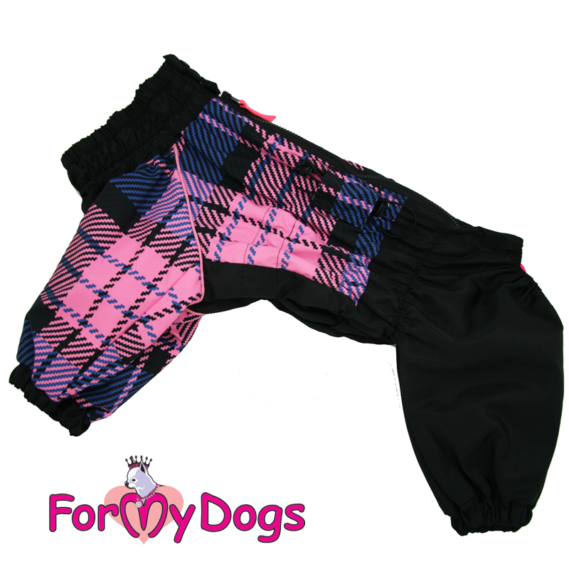 Дождевик FMD Pink Plaid для средних и больших собак для девочки
