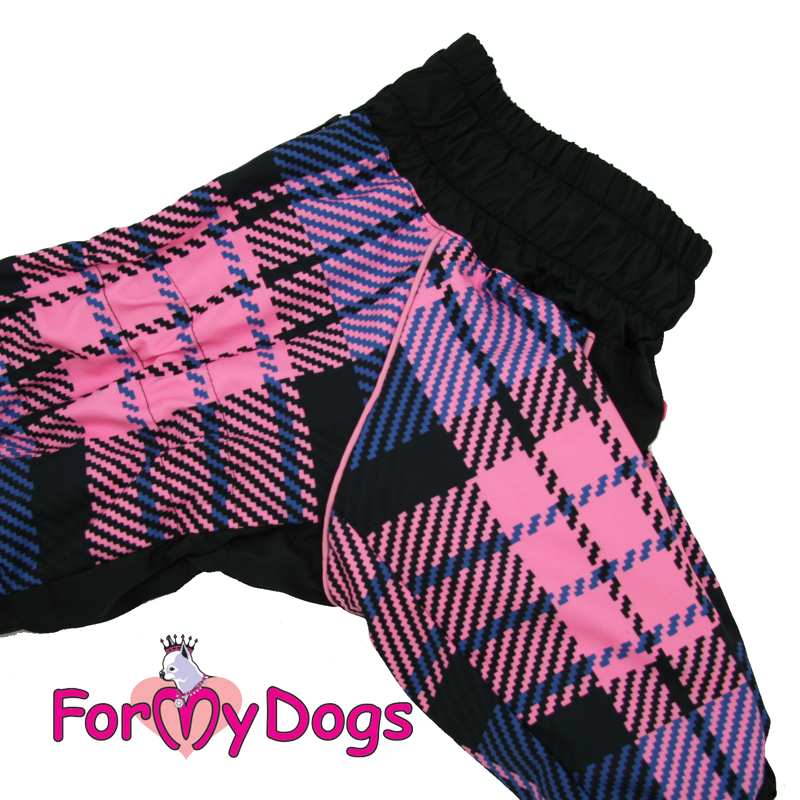 Дождевик FMD Pink Plaid для средних и больших собак для девочки