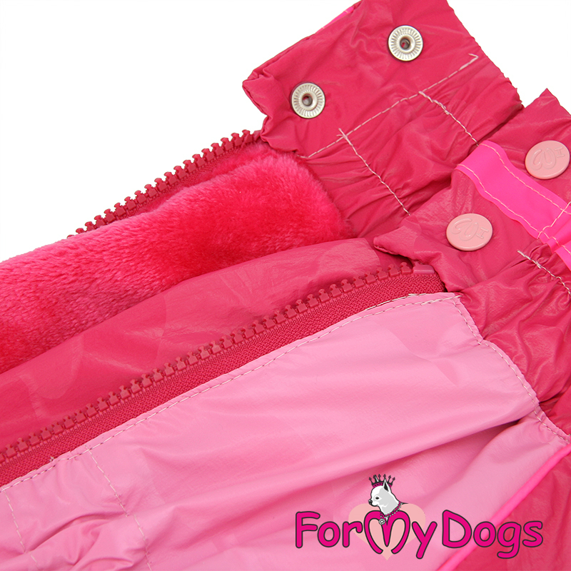 Зимний комбинезон FMD Pink для мопсов для девочки