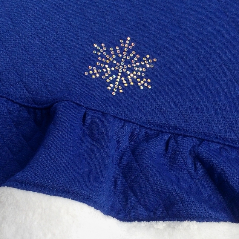 Новогодняя толстовка-платье Снегурочка синяя