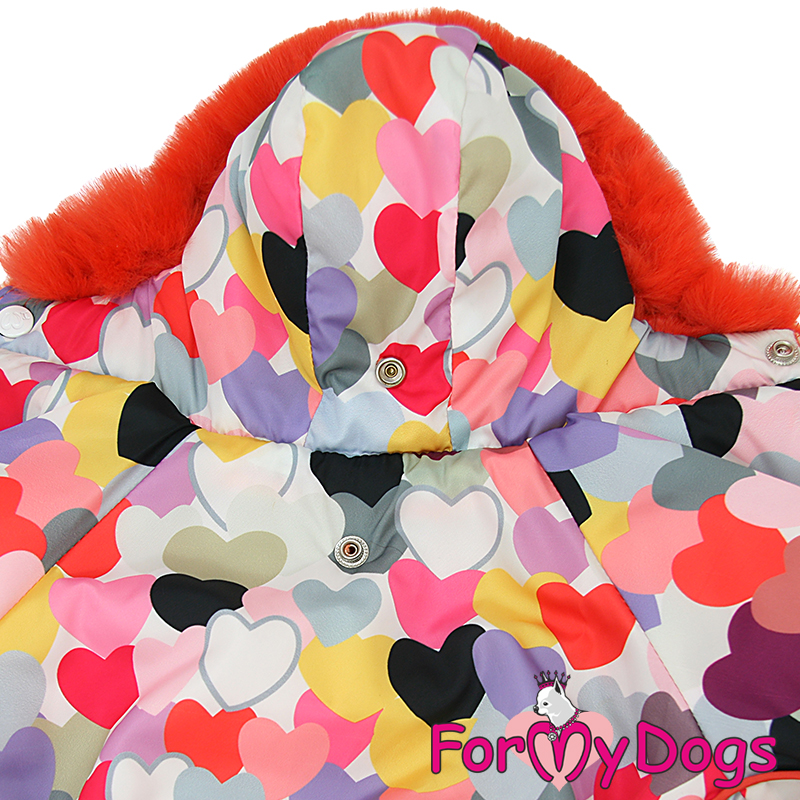 Зимний комбинезон для собак FMD Hearts для девочки