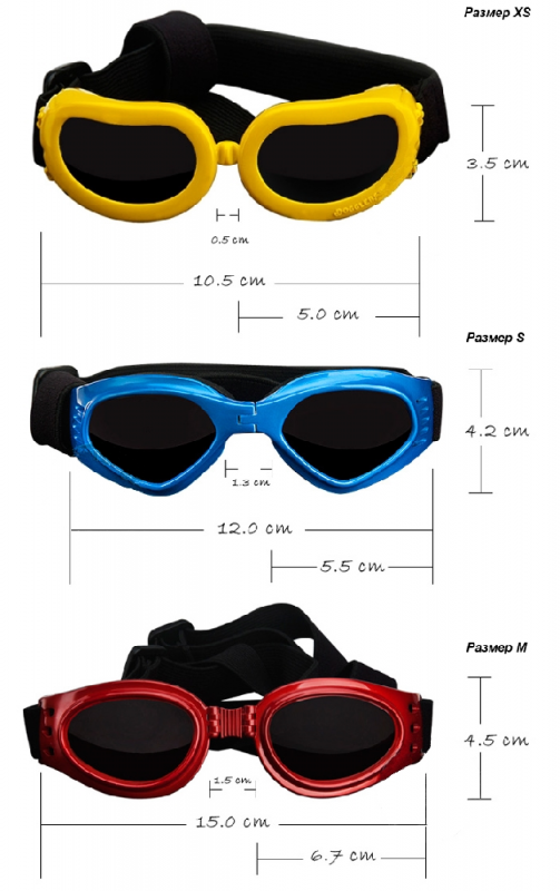 Солнцезащитные очки для собак Shine (синие)